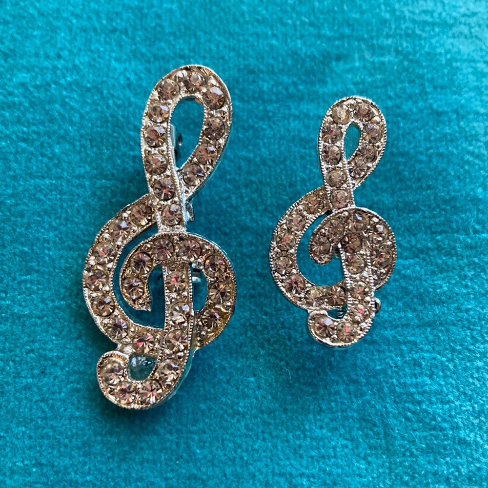 Vintage Musical Note Pin Ensemble.